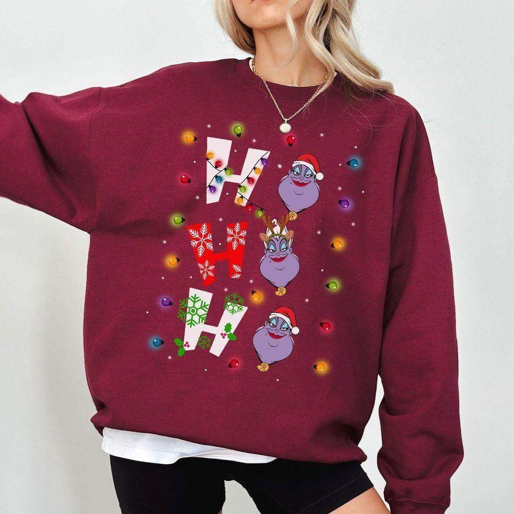 Villain Ursula Christmas Lights Ho Ho Ho Disney Vuitino Merch Villain Ursula Christmas Lights Ho Ho Ho Disney Vuitino Merch